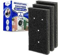 3 Pieces Sponge Tumble Dryer Filter 230x115x14 mm with the Original Code 481010716911 for Whirlpool for Bauknecht for Privileg C00379889 for Indesit for Philips for Ariston - MONTERAL