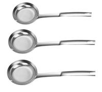 3 Pieces Stainless Steel Colander, Fine Mesh Oil Strainer, Cooking Oil Filter Spoon, Small Sieve Fine Mesh, Kitchen Gadgets 2024 New, Sieves and Strainers for Noodle, Grease, Flour
