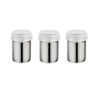 3 Pieces Stainless Steel Sifter Lid Shaker with Cap Chocolate Cocoa Flour Icing Sugar Coffee Powder Filters, for Cocoa Powder Chocolate Powder Sugar Cinnamon Flour Salt Spice for Baking Cooking