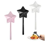 3 Pieces Star Stick Salt Spreader, Magic Seasoning Bottle, Magic Wand Salt Spreader, Hole Spice Mixing Bottle, Suitable for Kitchen, Dining Room (Black + White + Pink) (20.5x3.8x9cm)
