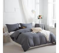 3 Pieces Striped Bedding Comforter Sets - Comforter Set With 2 Pillow Sham, Grey, Double