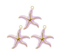 3 Pieces Sturdy Stainless Steel Sunflowers Starfishes Pendant Set Crafting Supplies Women Fashion Jewelry Gift Stainless Steel Jewelry Charms