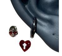 3 Pieces Stylish Heart Crosses Ear Studs Jewelry Accessory For Girls Unique Designs Portable For Women Daily Wear Heart Crosses Earrings