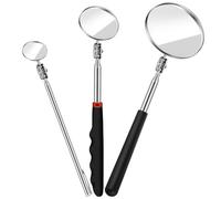 3 Pieces Telescoping Inspection Mirror Round Mirror Inspection Tool for Check The Condition of The Vehicle, Observe The Eyelashes, Mouth and Other Small Parts