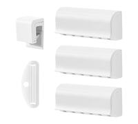 3 Pieces Toothbrush Holder, 1 Piece Toothpaste Holder And 1 Piece Toothpaste Squeezer, Wall Mounted Toothbrush Holder, Toothbrush Holder With Cover, Bathroom Supplies