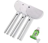 3 pieces tube squeezer, stainless steel tube squeezer, metal toothpaste squeezer, tube dispenser, save toothpaste, creams, paint, ointment, no more mess and waste. (Silver)