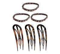 3 Pieces U-Shaped Hairpin, 3 Pieces Elastic Hair Rings, Simple And Fashionable Hair Accessories, Women'S French Hairpin, Creative Hairpin, Bun Styling Accessories