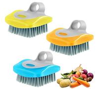 3 Pieces Vegetable Brush Potato Scrubber Vegetable Scrubber for Food Flexible Bristles Kitchen Brush for Fruits, Potatoes, Carrots Kitchen Gadgets Set in Random Color