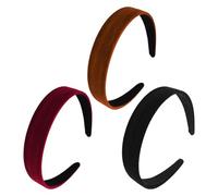 3 Pieces Velvet Headbands, Women'S Wide-Edged Headbands, Retro Style Headbands, Simple And Versatile Headbands, Women'S Hair Accessories.