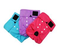3 Pieces Washable Dog Period Pants For Female Dogs With Soft Breathable Fabric And Inner Absorbent Pad Machine Washable Dog Pants