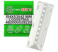 3 Pieces Washing Machine Drum Paddle 154x53x42 mm with Original Code C00097565 482000028220 for Indesit for Ariston for Whirlpool - Warranty 5 Years - ONIX TECH