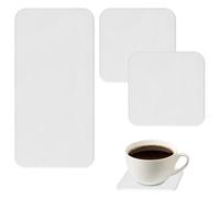 3 Pieces Water Absorbent Diatomite Tray, 16x8cm Rectangular Fast Drying Stone Sink Tray, 8x8cm Square 2 Quick Drying Soap Tray, Water Absorbing Stone Tray for Bathroom, Kitchen, Toiletries(White)