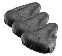 3 Pieces Waterproof Bicycle Saddle Cover Rain Cover PVC Waterproof Seat Cover Suitable for Most Saddles such as Road Bike, Mountain Bike(Black)