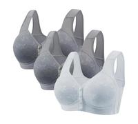 3 Pieces Women Lace Everyday Bra UK Sale Clearance, Front Fastening Bras Ladies Front Closure Sports Bra, Sleeping Bras High Support Large Bust Bralette Leisure Underwear Workout Yoga Crop Top