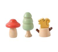 3 Pieces Wooden Educational Toy in The Shape of A Squirrel And A