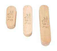 3 Pieces Wooden Tailors Clapper with Scale, Sewing Clapper for Fabric Flattening and Pressing, Quilting Aid Tool in Multiple Sizes for Seam Setting and Ironing