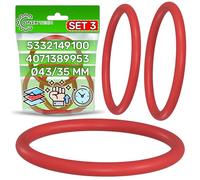 3 Piezas Rubber Seal for Coffee Machine Ø 43/35 mm with Original Code 5332149100 for DeLonghi EAM ECAM Esam 4071389953 for Electrolux - Warranty 5 Years - ONIX TECH
