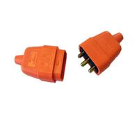 3 Pin 10A ORANGE Rubber Connector