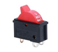 3 Pin 3 Position Switches SPDT Toggle Switch Push Button Rocker Switch for Home Appliances High Conductivity Push Button Plate Black Fan