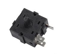 3-Pin/5-Pin Heater Setting Switch | Oil Filled Radiator Switch for Power Control | 16A 250V AC Replacement Button for Home Heating Appliances | Black(3foot 3gear)