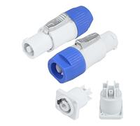 3 Pin AC Powercon Connectors YACSEJAO 2Pack 250V 20A Nac3mpa Locking PowerCon Neutrik Connectors for Stage Light LED Screen White Connector (Output)