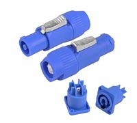 3 Pin AC Powercon Connectors YACSEJAO 2Pack 250V 20A Nac3mpa Locking PowerCon Neutrik Connectors for Stage Light LED Screen White Connector (Input)