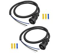 3 Pin Auxiliary Cable Fit for John Deere Ford Case-IH Cotton Picker CPX420 CPX610 Combinev 2144 Tractor 7210 7220 7230 7240 7250 8910, Aux Power Connector Replace 187103A1 86511459 RE37651 AP459, 2Pcs