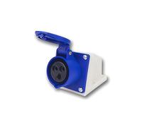3 Pin Blue Industrial Socket IP44 16A 240V Replacement Sockets with Cover for Camping Caravan Industrial