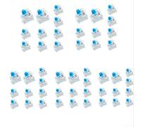 3-Pin Blue Mechanical Keyboard Switches 50PCS Featuring Click and Transparent Housing for Bright For LED Integration