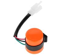 3 Pin Electronic LED Flasher Relay for Motorcycle Turn Signals | Orange Plastic Build, Atv Application, High Brightness Indicator, Easy Installation and Reliable Use