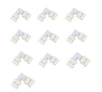 3 Pin L Shape LED Connector 10mm Wide No Solder Angle Connector Suitable for RGB 3528 WS2811 WS2812B 5050 10mm Wide LED Strip Light