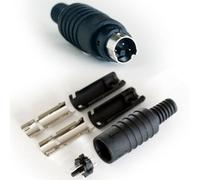 3 PIN - Mini DIN Male Solder Connector - Audio Video & Data Cable End Plug SVHS - Loops