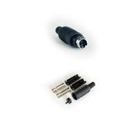 3 PIN - Mini DIN Male Solder Connector - Audio Video & Data Cable End Plug SVHS - Loops