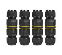 3 Pin Outdoor Junction Box IP68 Electrical Cable Wire Connector for 3.5mm to 7mm and 7mm to 10mm Wire Electric Lamp Light Fountain(4PCS)