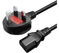 3-Pin Power Cable Adapter Cord, Black, Male-to-Female, 2 Meters, 230V AC, Compatible with Laptops, PCs, Monitors, Printers and Other Devices with 3-Pin Power Connectors (2 Meter)