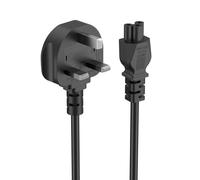 3 Pin Power Cable UK Plug Monitor Power Cable, 1.5m/5ft 5A 250V C5 PC Laptop Lead for Acer, Dell, HP, Sony, Vaio, Delta/Lenovo ThinkPad, IdeaPad, X1, Yoga, Edge, Helix/Asus Rog, Trio/LG 32LN520B