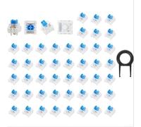 3-pin Tactile Mechanical Keyboard Switches, 45/62/70 PCS, RGB-Compatible, Pronounced Tactile Bump, Pre-Lubricated for Quiet Keystrokes, for Programmers and Gamers(45PCS)