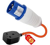 3 Pin to UK Socket Converter,16amp to 13amp Adapter Lead,for Campervan Motorhome Camping