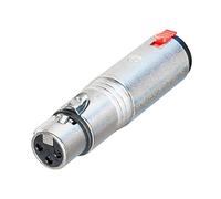 3 Pin XLR Female to 6.35mm Stereo Locking Jack Socket Adaptor