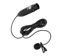 3 Pin XLR Mono Lavalier Microphone, Noise Reduction Omnidirectional Lapel Microphone, Clip On for Laptop, Desktop, PC, Cameras, Podcasting