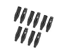 3 Pin XLR Plug Durable Audio Socket for Speaker Signal Transmission Cable Plugs, Black, 5 Pair for Various Multimedia Devices