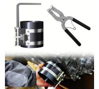3" Piston Ring Compressor Tool 53-175mm, Heavy Duty Stainless Steel Clamp & Plier for Car, Tractor, Motorcycle, Diesel Engines,Engine Piston Ring Installation Kit, Automotive Repair Tool