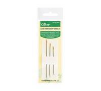 Clover Huck Embroidery Needles, Gold/Silver, 2