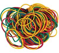 (3 Pks) Elastic Stretchable Rubber Bands 50 g 40 mm Size Assorted Colours Stationary Thick Strong for School Home Office Supplies,Crafts Document Organizing