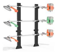 3 Place Weed Eater Rack for Trailer,Trimmer Racks for Open Trailers,Weedeater Rack Holder for Landscape Enclosed Trailer Truck Lawn Equipment Accessories w/Lock