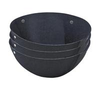 3 Planter Basket Liners - 14/16 Inch Fabric Hanging Basket Liner Window Box Liners Replacement Black Non-Woven Hanging Plant Liner For Planter Garden Fence Flower Baskets Vegetable Pot