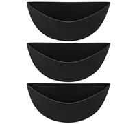 3 Planter Liner Half Round Felt Fabric Hanging Basket Liners Black 12-16in Hanging Basket Liners Planter Replacement Liners For Wallplanters Flower Vegetables Greenery Outdoor Indoor Garden