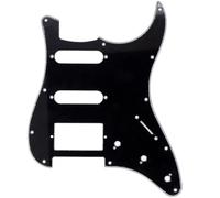 3-Ply 11-Hole Guitar Pickguard Scratch Plate for Strat SQ Electric Guitars, Compatible with ST Models, PVC Celluloid Material, White/Black/Pearl Colors (1 Pc)