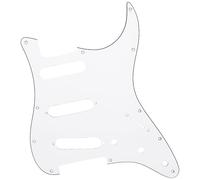 3-Ply 11 Hole SSS Guitar Pickguard - for ST/Strat Style forUSA/Mexico Fender Stratocaster/Strat (white)