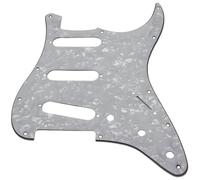 3-Ply 11 Hole SSS Guitar Pickguard - for ST/Strat Style forUSA/Mexico Fender Stratocaster/Strat (White pearl)